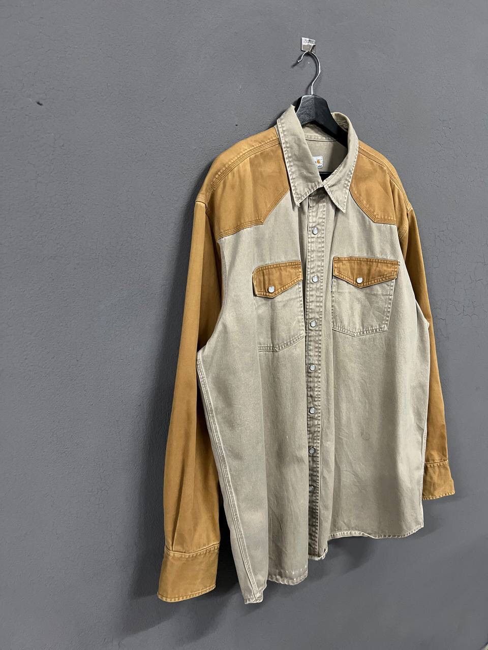 Carhartt VINTAGE CARHATT PEARL SNAP BUTTON UP SHIRT Size US XXL / EU 58 / 5 - 2 Thumbnail