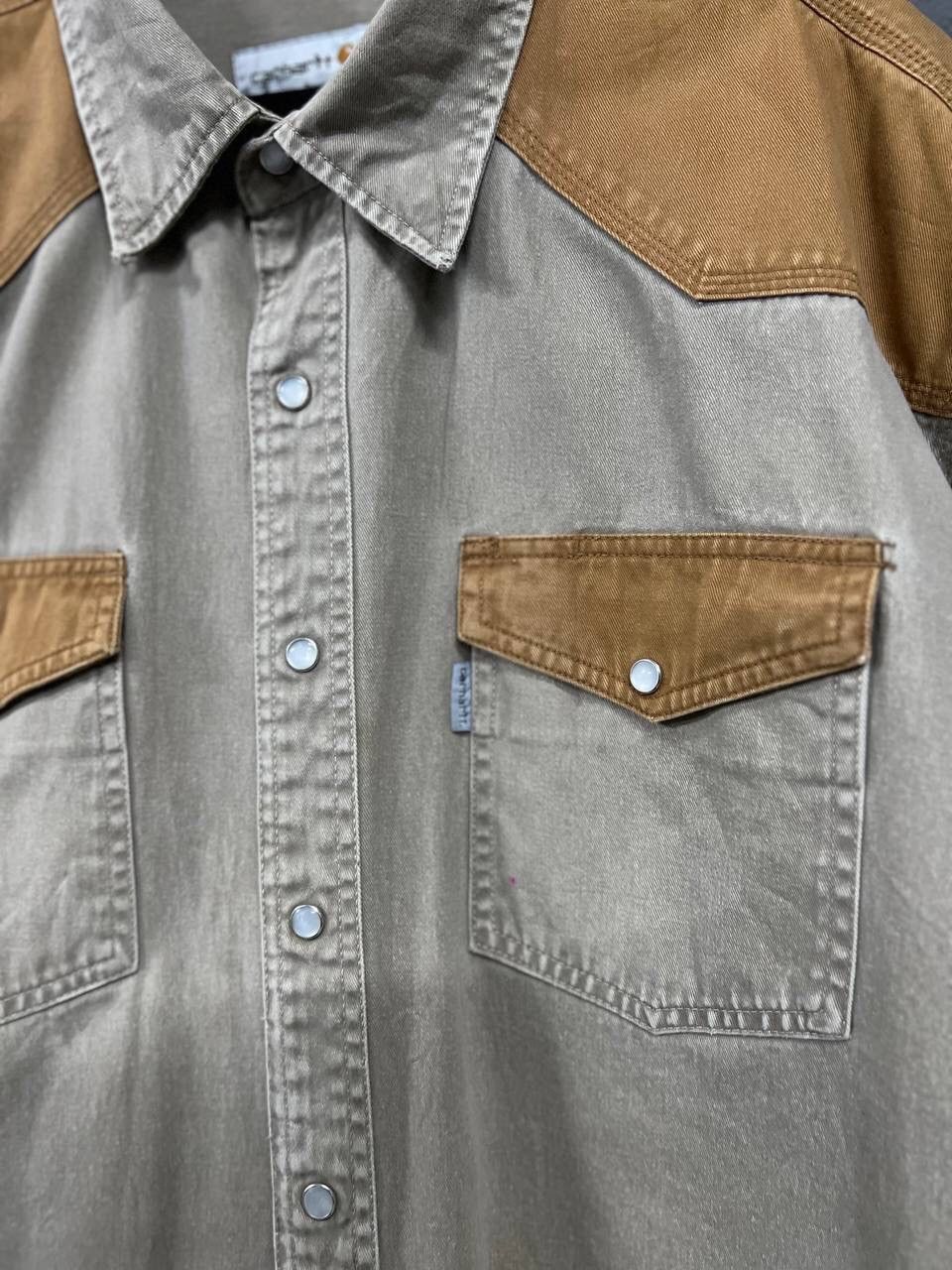 Carhartt VINTAGE CARHATT PEARL SNAP BUTTON UP SHIRT Size US XXL / EU 58 / 5 - 4 Thumbnail