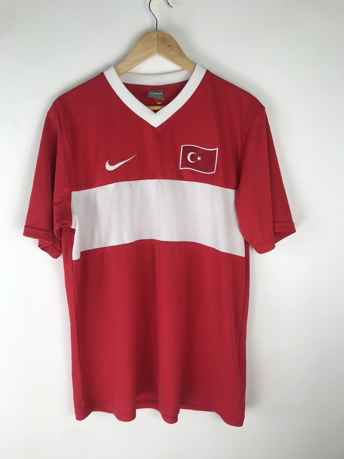 Nike Turkey Team Soccer Jersey Home football shirt 2008 Nike,Sz L Size US L / EU 52-54 / 3 - 1 Thumbnail