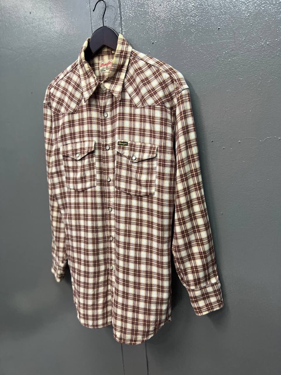 Flannel VINTAGE WRANGLER PEARL SNAP BUTTON FLANNEL Size US L / EU 52-54 / 3 - 3 Thumbnail