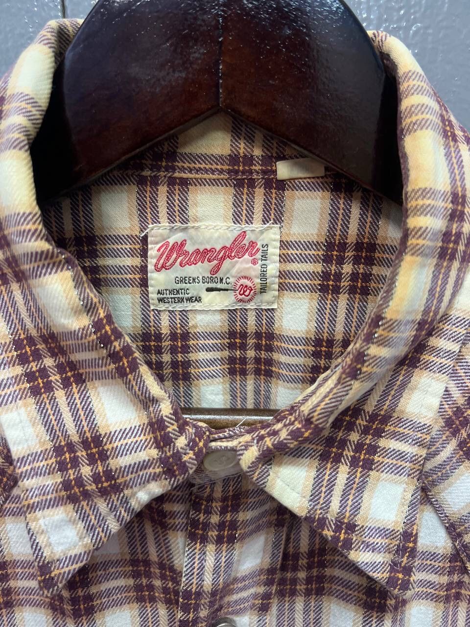 Flannel VINTAGE WRANGLER PEARL SNAP BUTTON FLANNEL Size US L / EU 52-54 / 3 - 5 Thumbnail