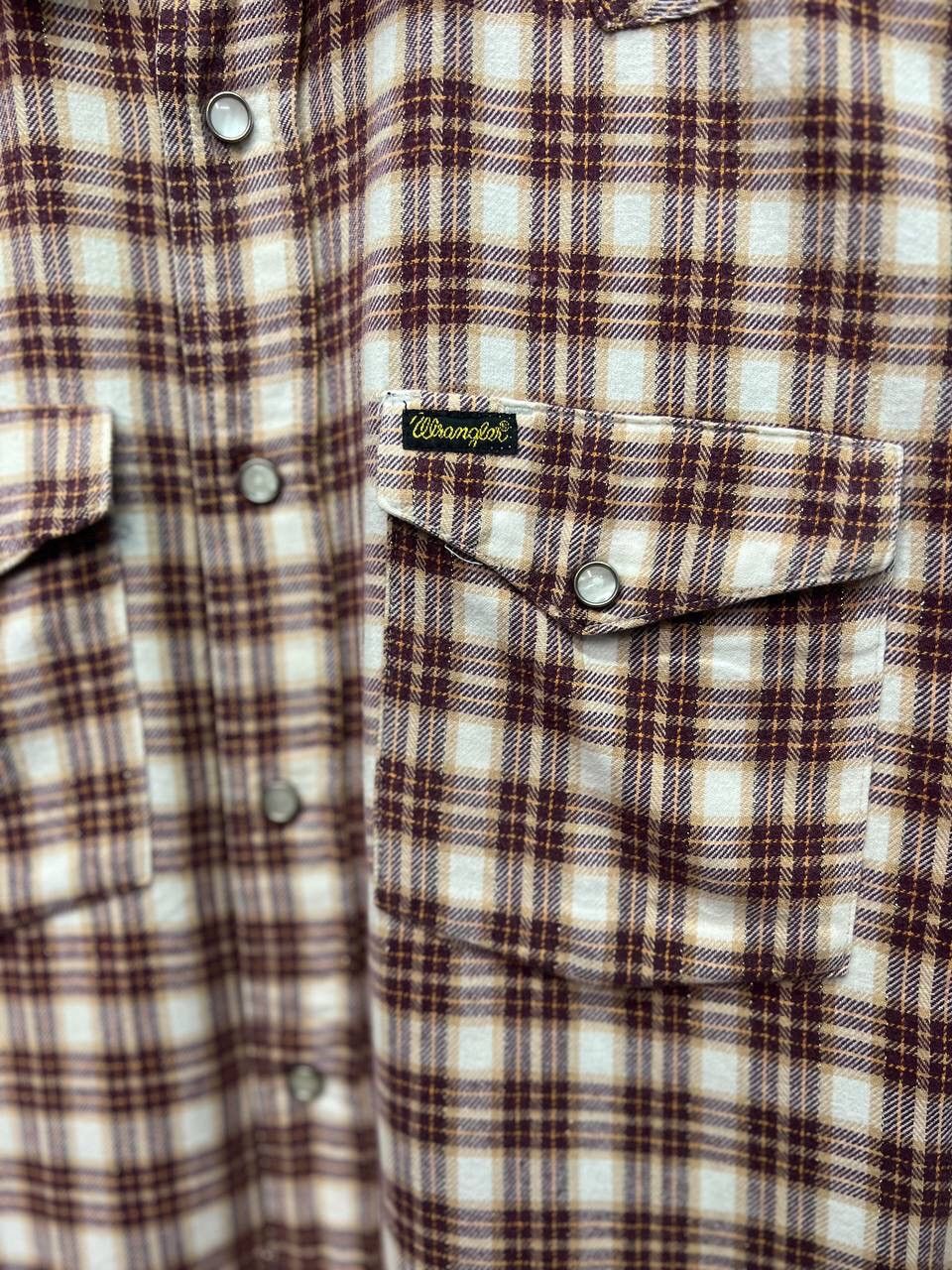Flannel VINTAGE WRANGLER PEARL SNAP BUTTON FLANNEL Size US L / EU 52-54 / 3 - 4 Thumbnail