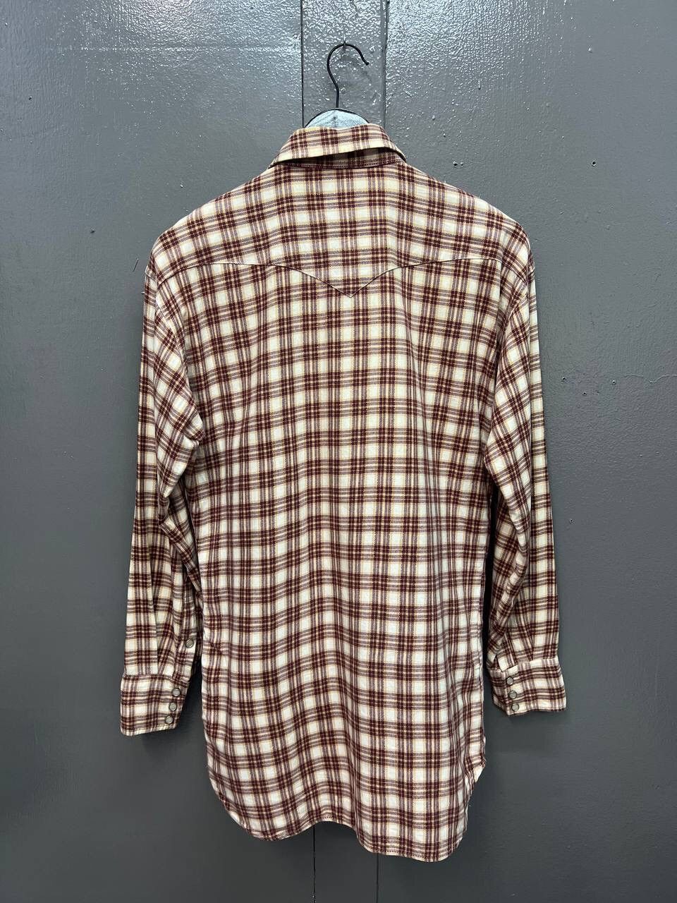 Flannel VINTAGE WRANGLER PEARL SNAP BUTTON FLANNEL Size US L / EU 52-54 / 3 - 6 Thumbnail