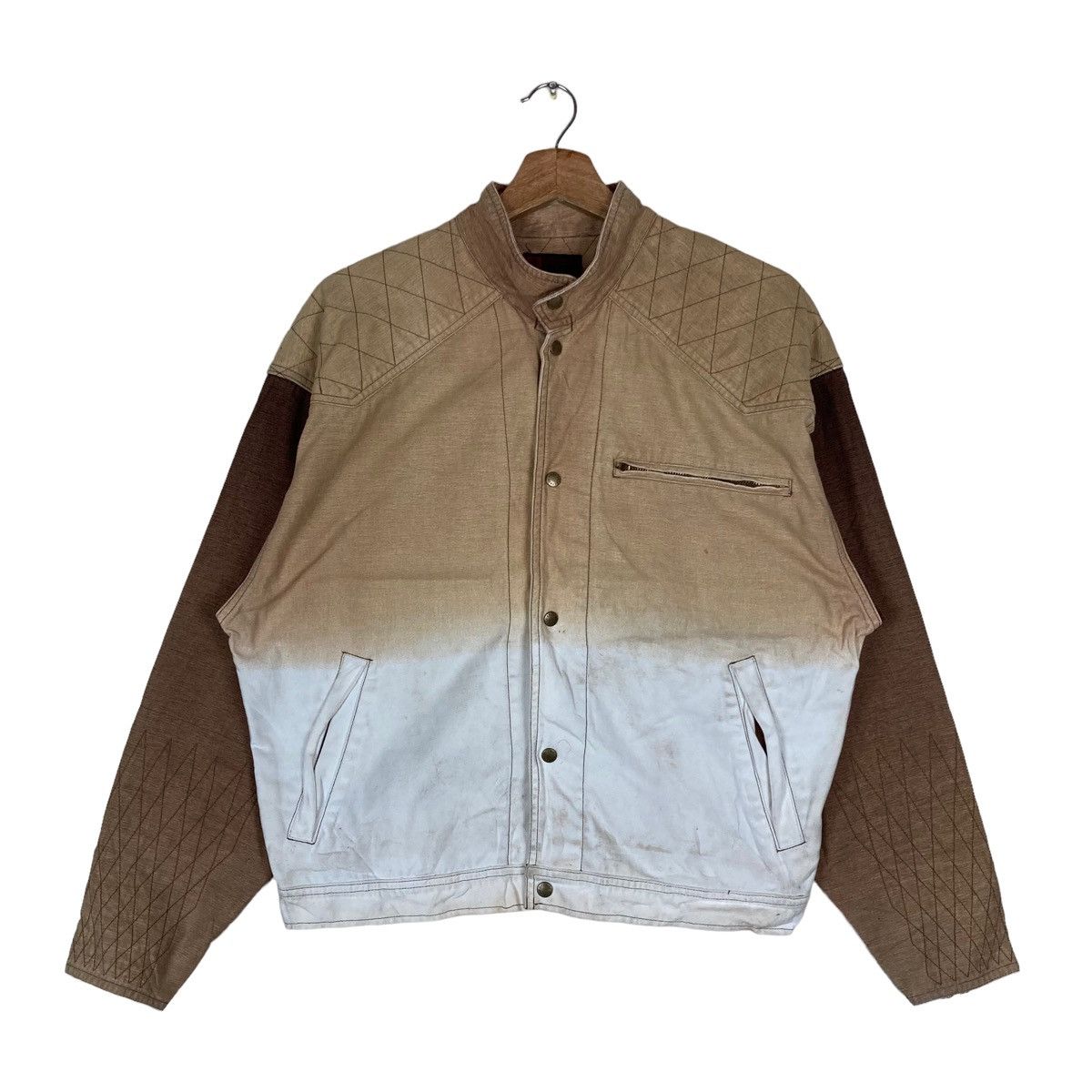 Japanese Brand Japanese Brand Tobi Two Tone Snap Button Jacket Size US XL / EU 56 / 4 - 1 Thumbnail