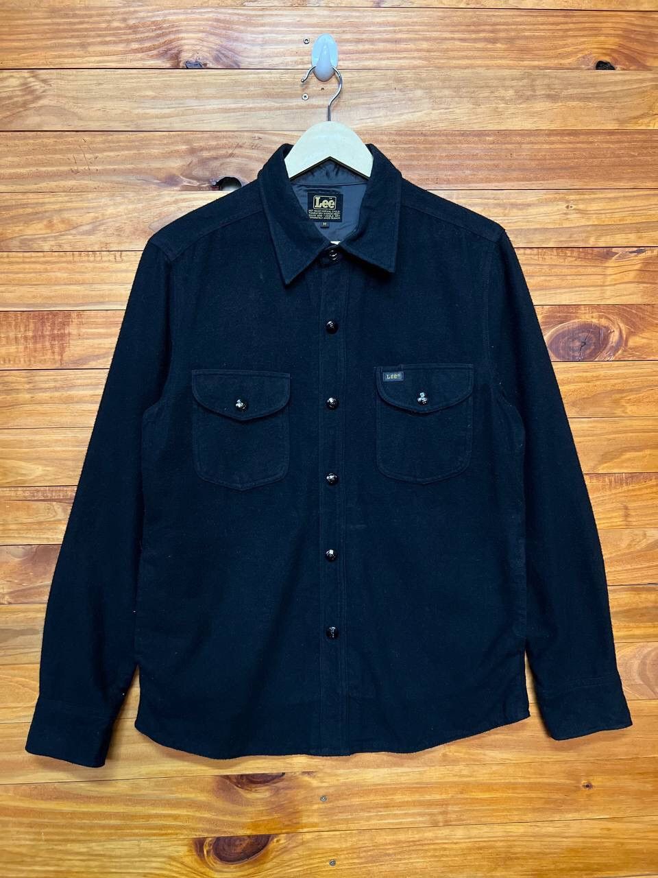 image of Lee Double Pocket Snap Button Shirt in Black, Men's (Size Medium)