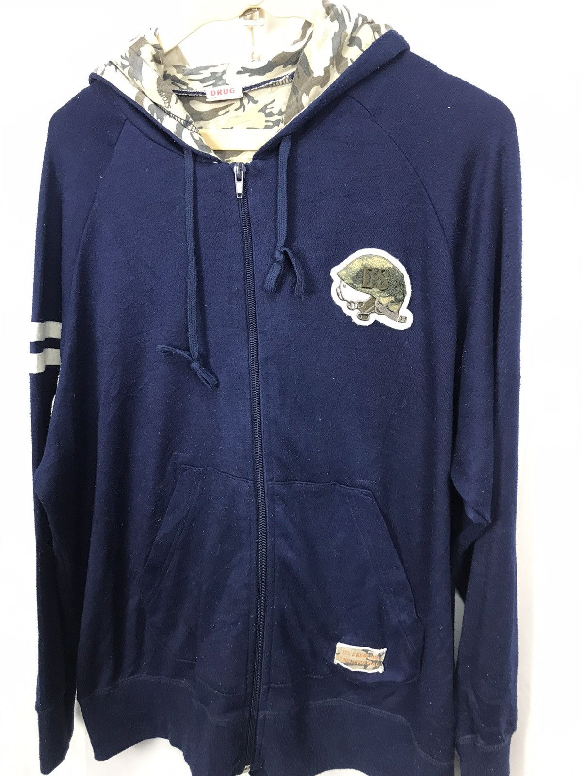 Japanese Brand Drugstore back spellout zipper hoodie Size US M / EU 48-50 / 2 - 7 Thumbnail