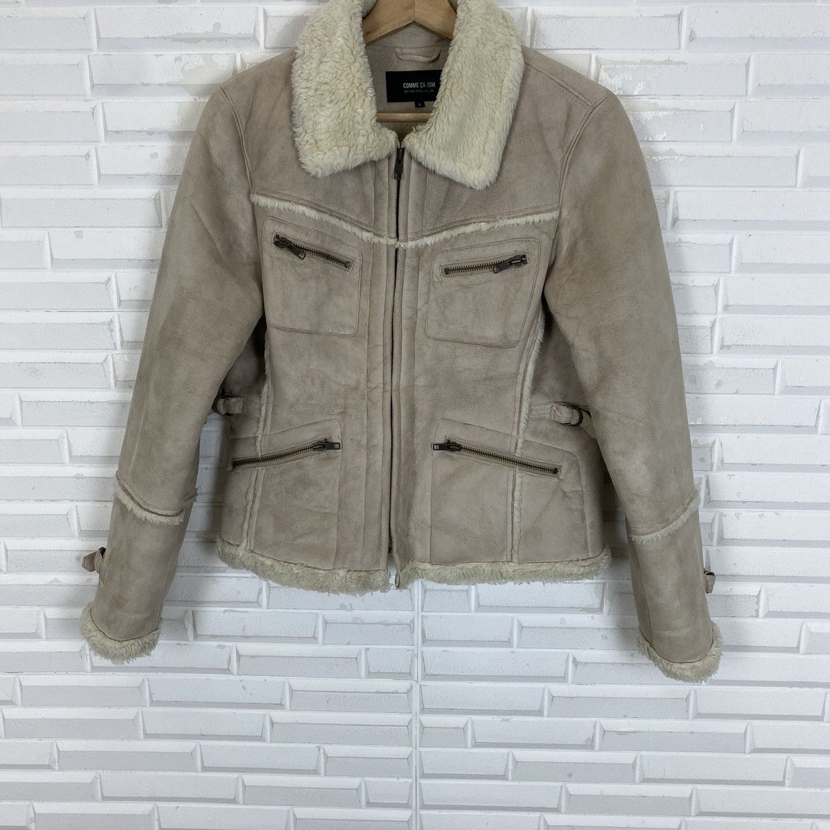 Comme Ca Ism 🔥LAST PRICE🔥Come Ca Ism Synthetic Shearling Aviator Jacket Size L / US 10 / IT 46 - 2 Thumbnail