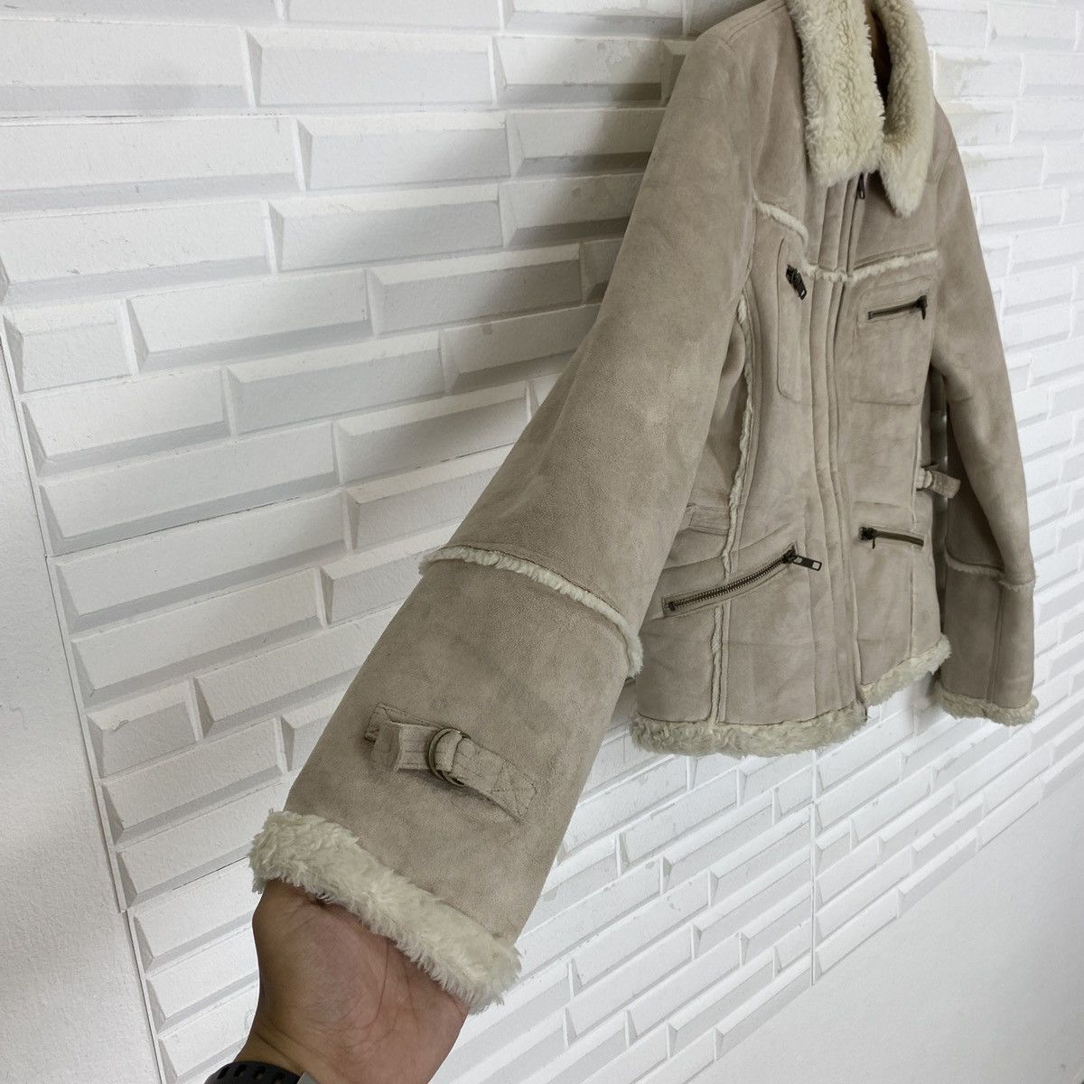 Comme Ca Ism 🔥LAST PRICE🔥Come Ca Ism Synthetic Shearling Aviator Jacket Size L / US 10 / IT 46 - 8 Thumbnail