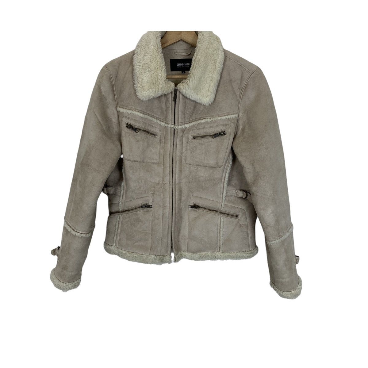 Comme Ca Ism 🔥LAST PRICE🔥Come Ca Ism Synthetic Shearling Aviator Jacket Size L / US 10 / IT 46 - 1 Thumbnail