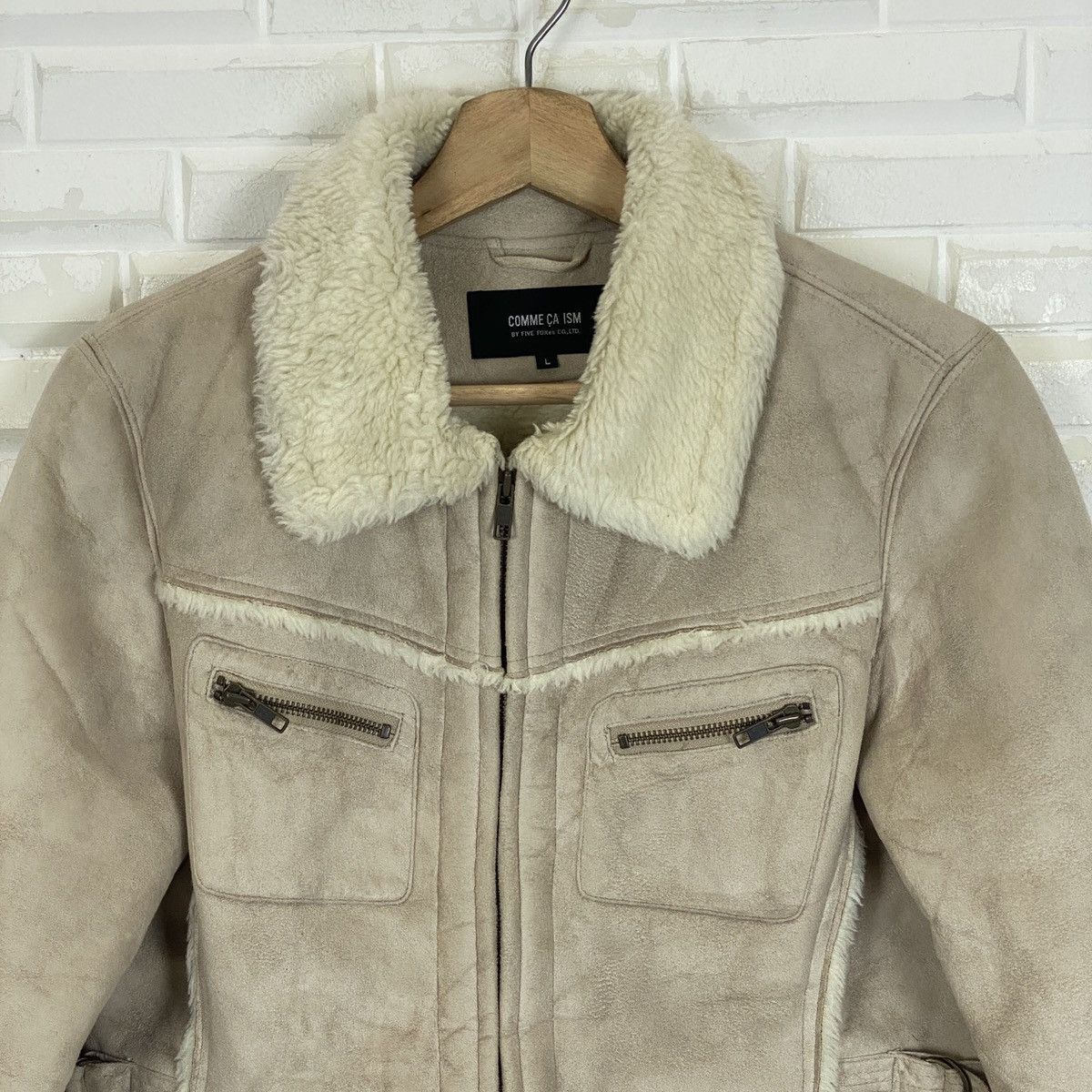 Comme Ca Ism 🔥LAST PRICE🔥Come Ca Ism Synthetic Shearling Aviator Jacket Size L / US 10 / IT 46 - 4 Thumbnail