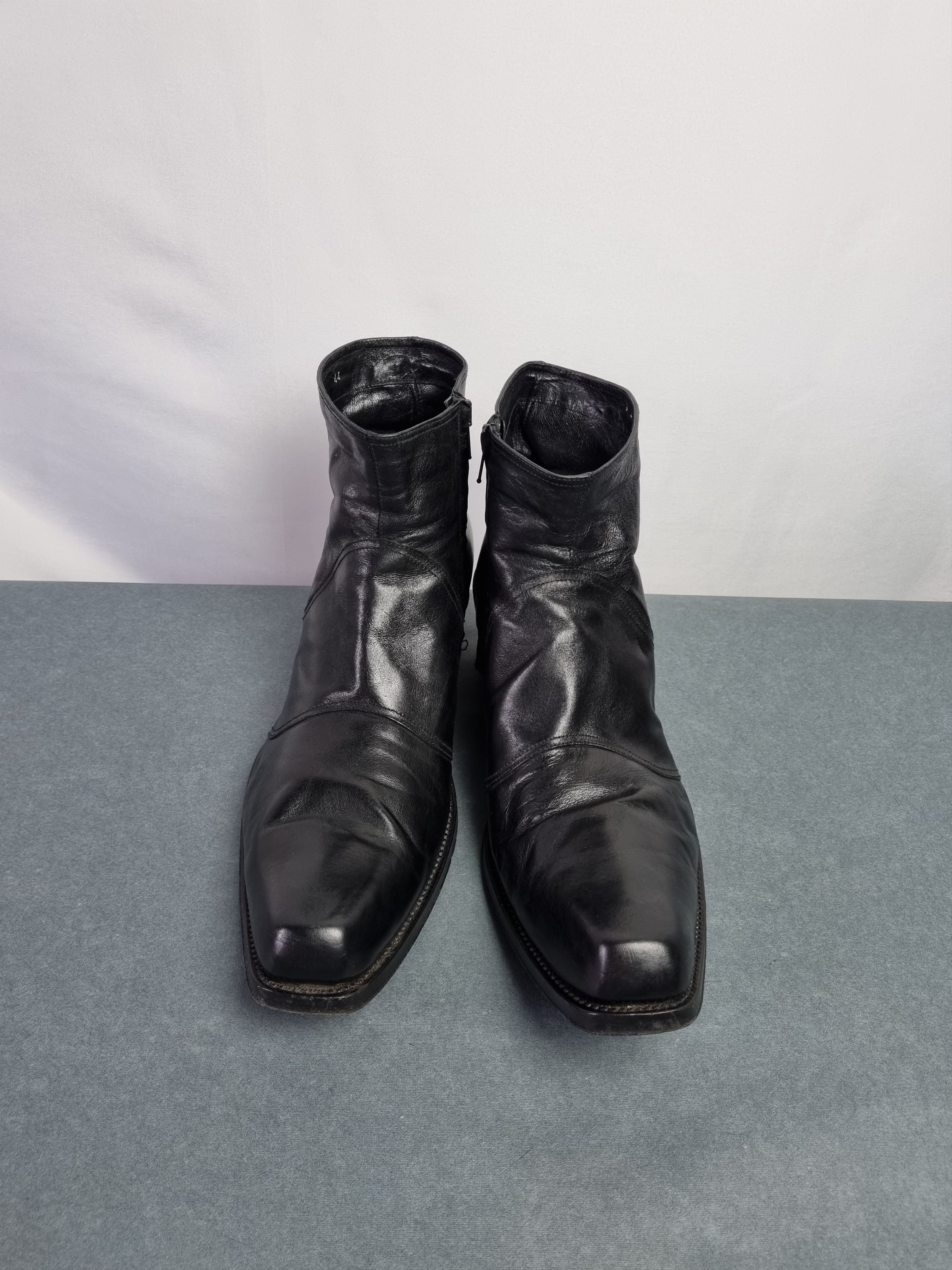 Gianni Barbato 🤠 Vintage Gianni Barbato Cowboy Leather Boots 90s Size US 11 / EU 44 - 2 Thumbnail