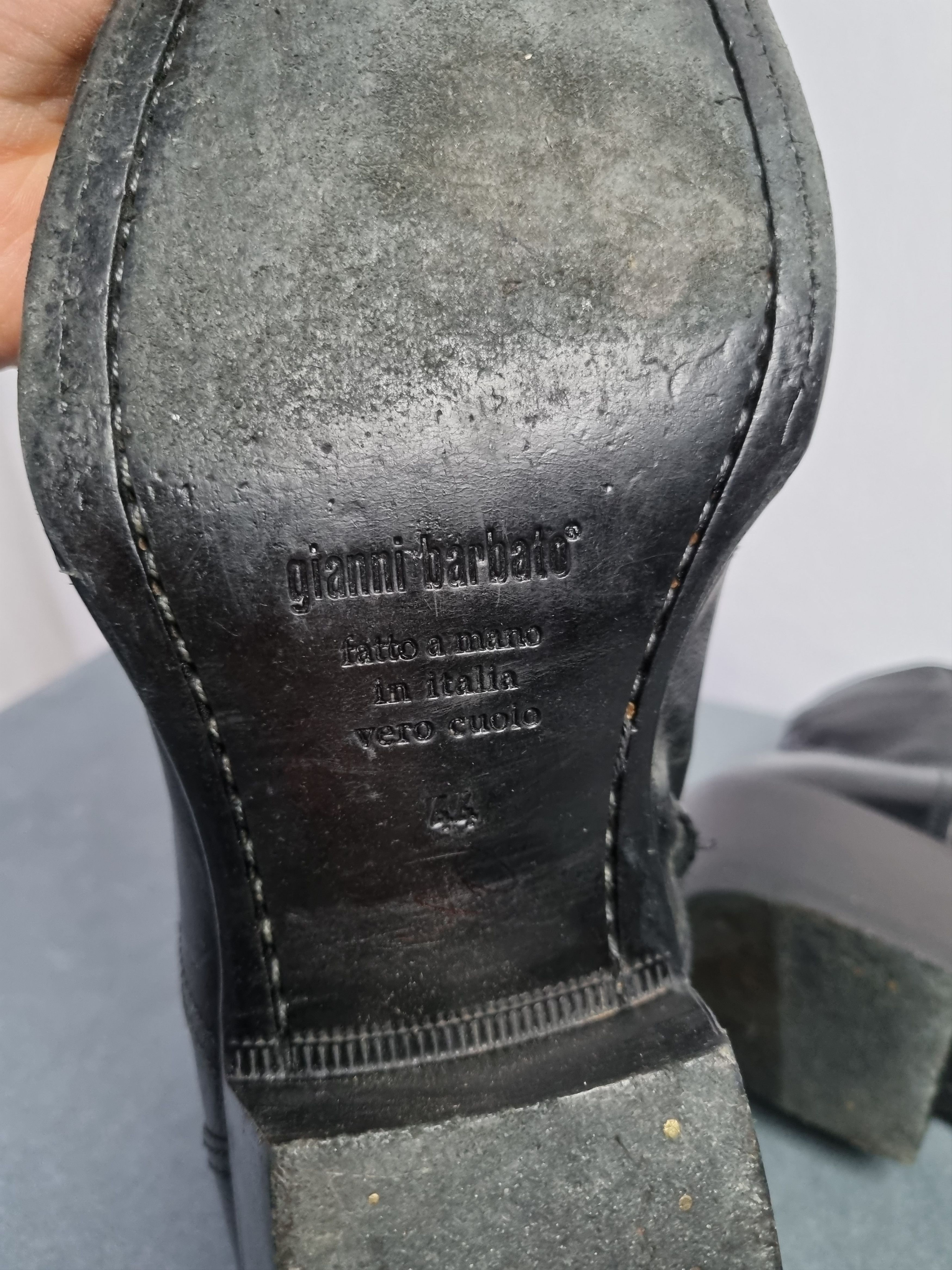 Gianni Barbato 🤠 Vintage Gianni Barbato Cowboy Leather Boots 90s Size US 11 / EU 44 - 14 Thumbnail