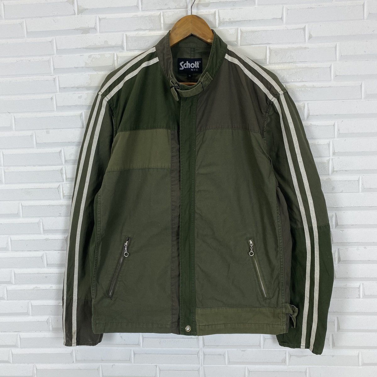 Schott Schott N.Y.C. USA Flag Patchwork Tactical Jacket Size US XL / EU 56 / 4 - 3 Thumbnail