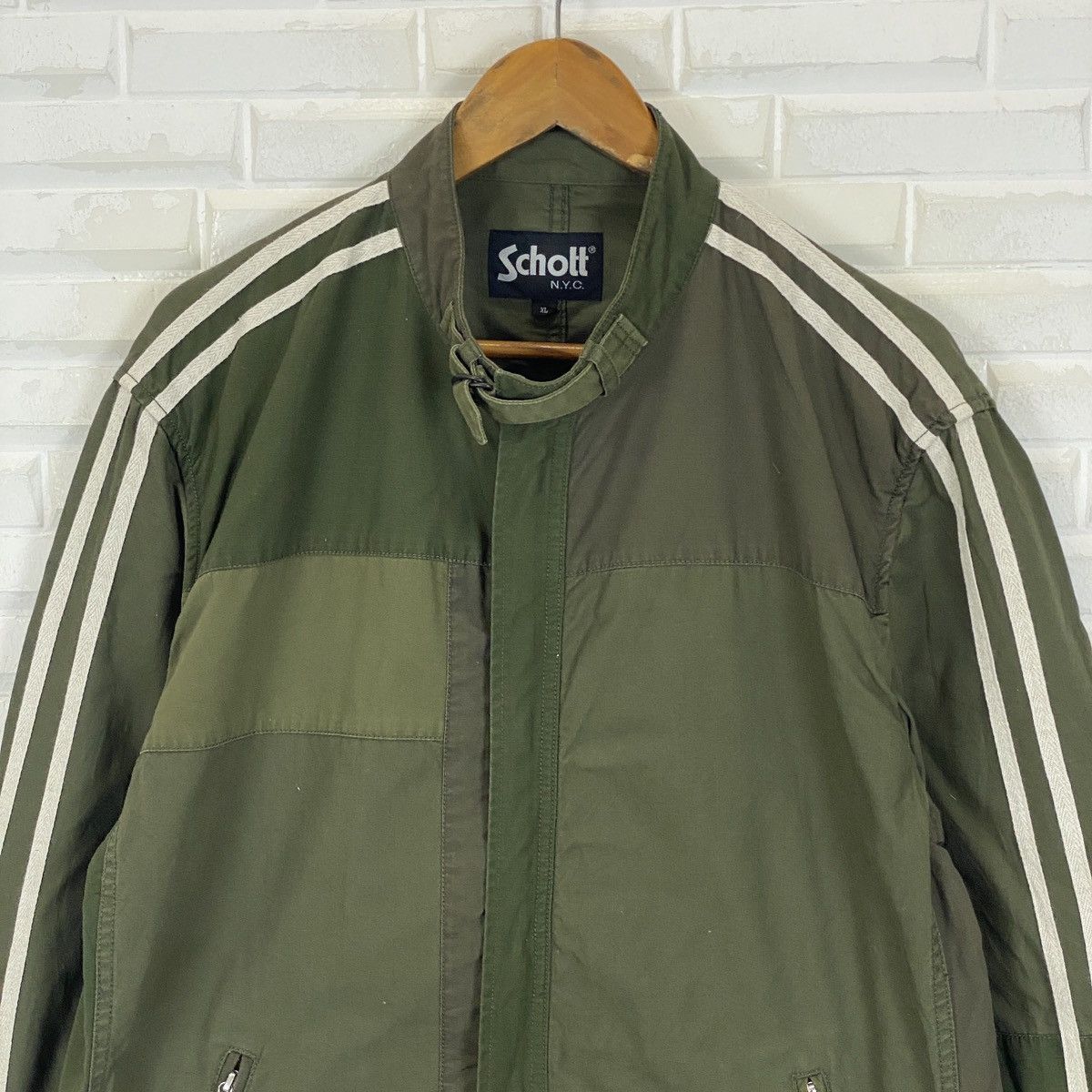Schott Schott N.Y.C. USA Flag Patchwork Tactical Jacket Size US XL / EU 56 / 4 - 5 Thumbnail