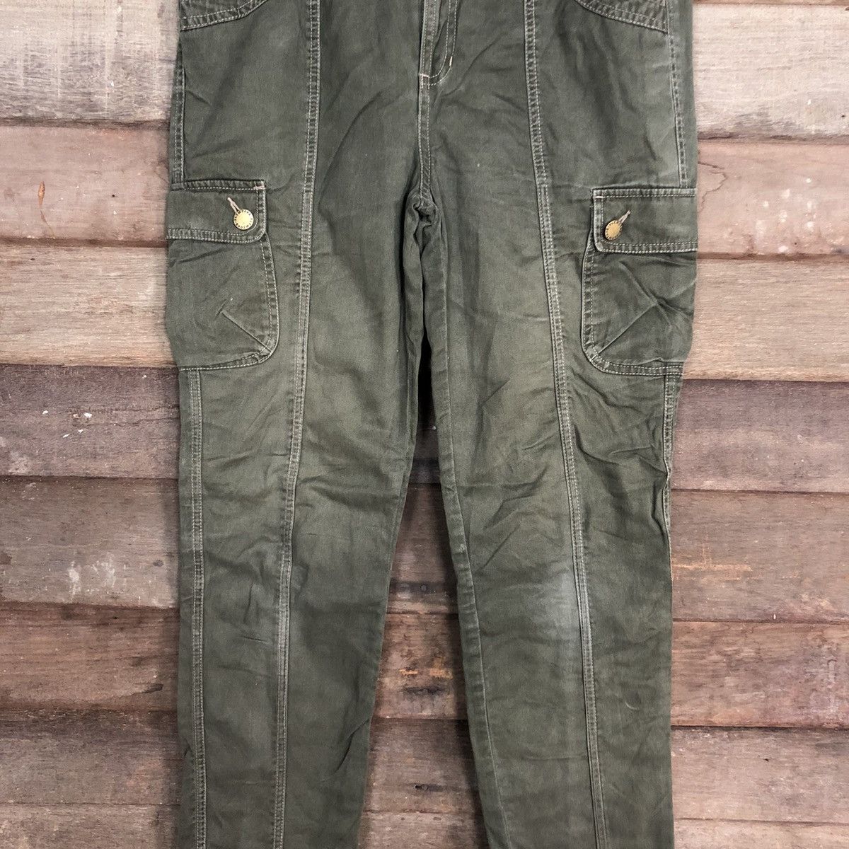 Japanese Brand Plymtone Green Multipocket Tactical Cargo Pants #3879 Size US 30 / EU 46 - 4 Thumbnail
