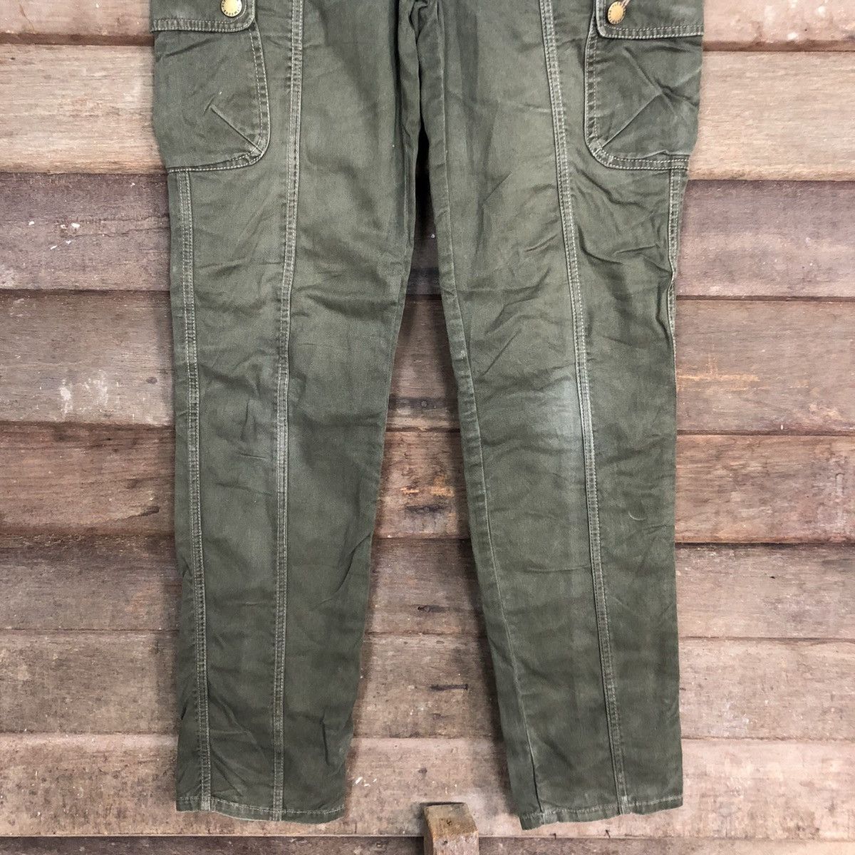 Japanese Brand Plymtone Green Multipocket Tactical Cargo Pants #3879 Size US 30 / EU 46 - 3 Thumbnail