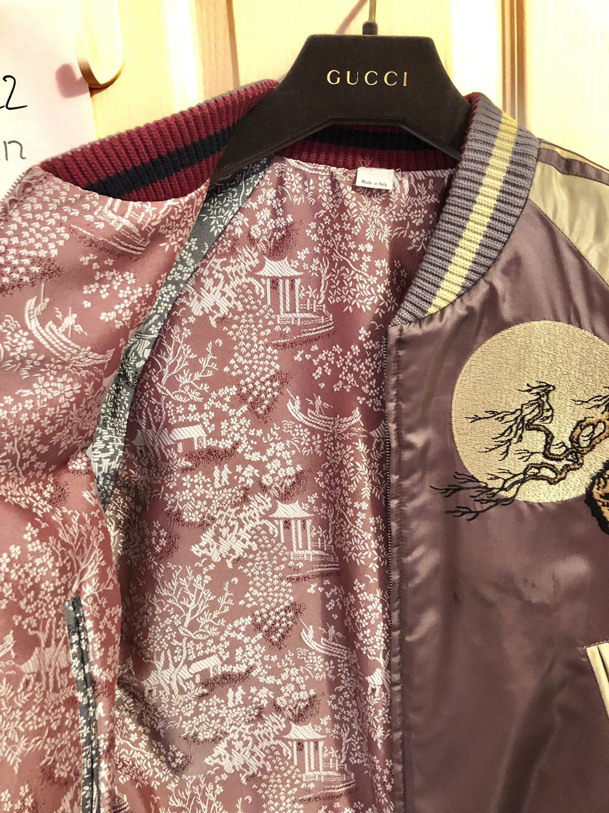 Gucci Gucci - Lone Wolf Embroidered Bomber Jacket Size US S / EU 44-46 / 1 - 7 Thumbnail