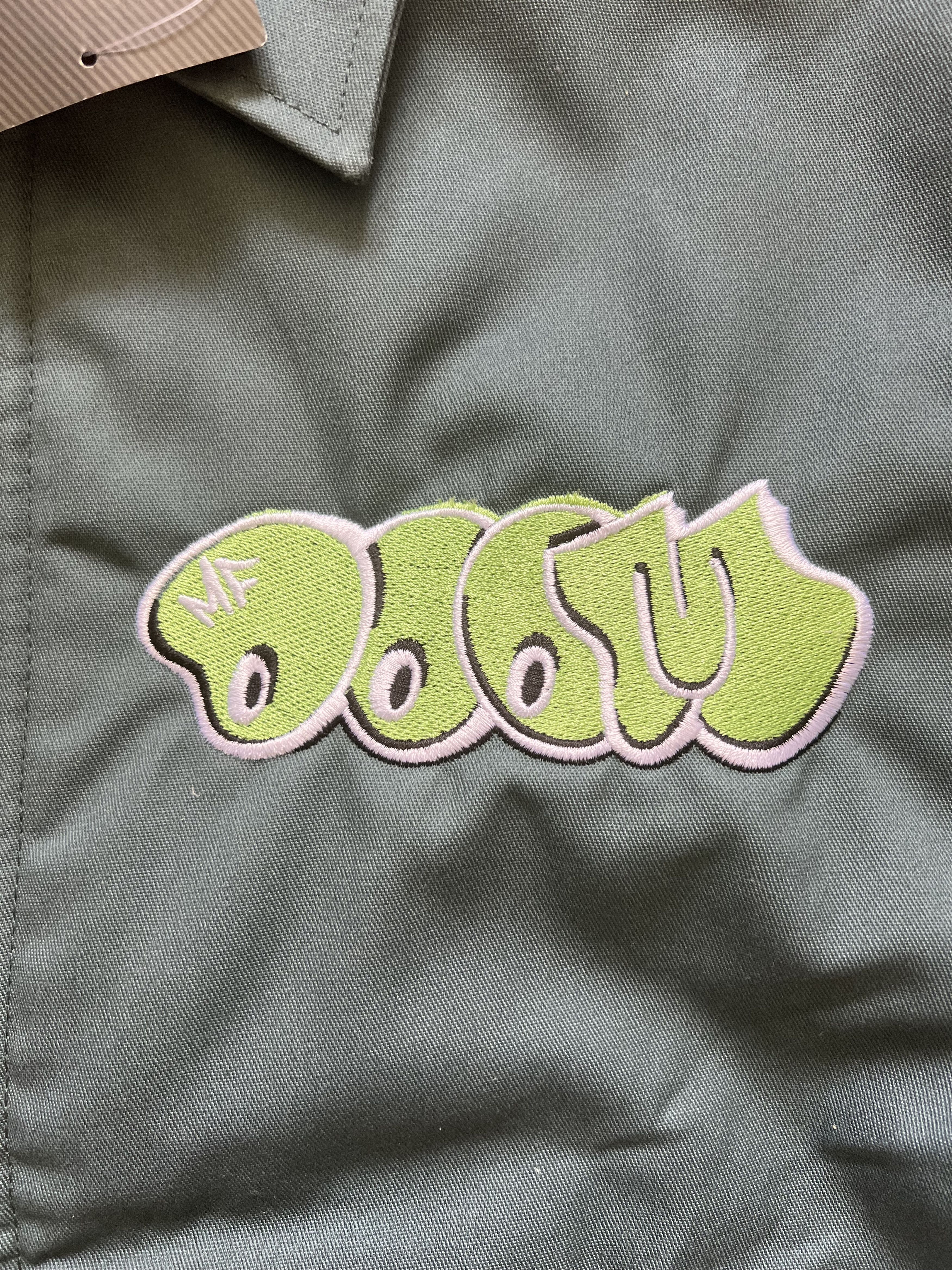 Dickies 💚 MF DOOM Embroidered Mm.. Food Green Workwear Jacket Size US M / EU 48-50 / 2 - 8 Thumbnail