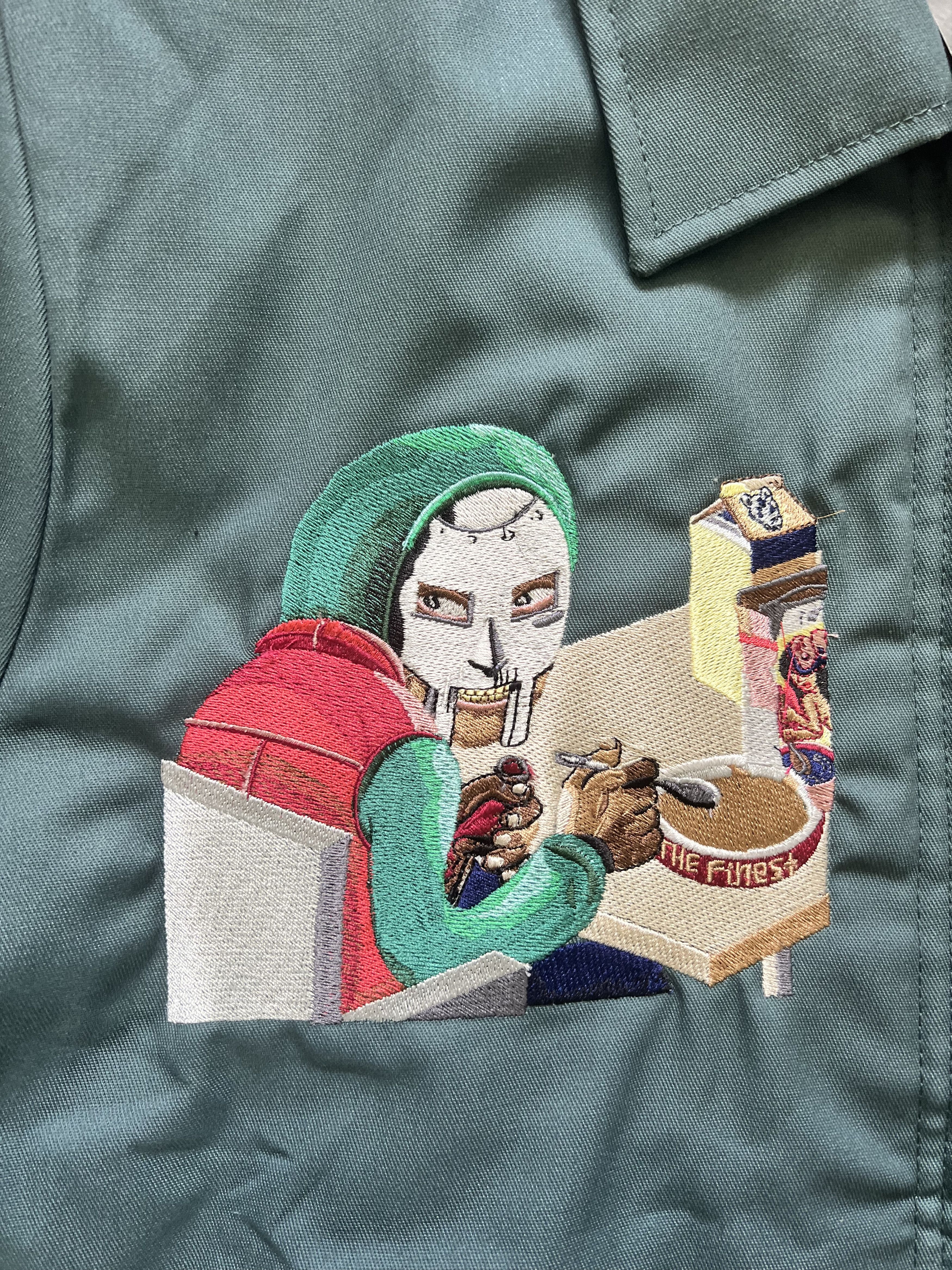 Dickies 💚 MF DOOM Embroidered Mm.. Food Green Workwear Jacket Size US M / EU 48-50 / 2 - 7 Thumbnail