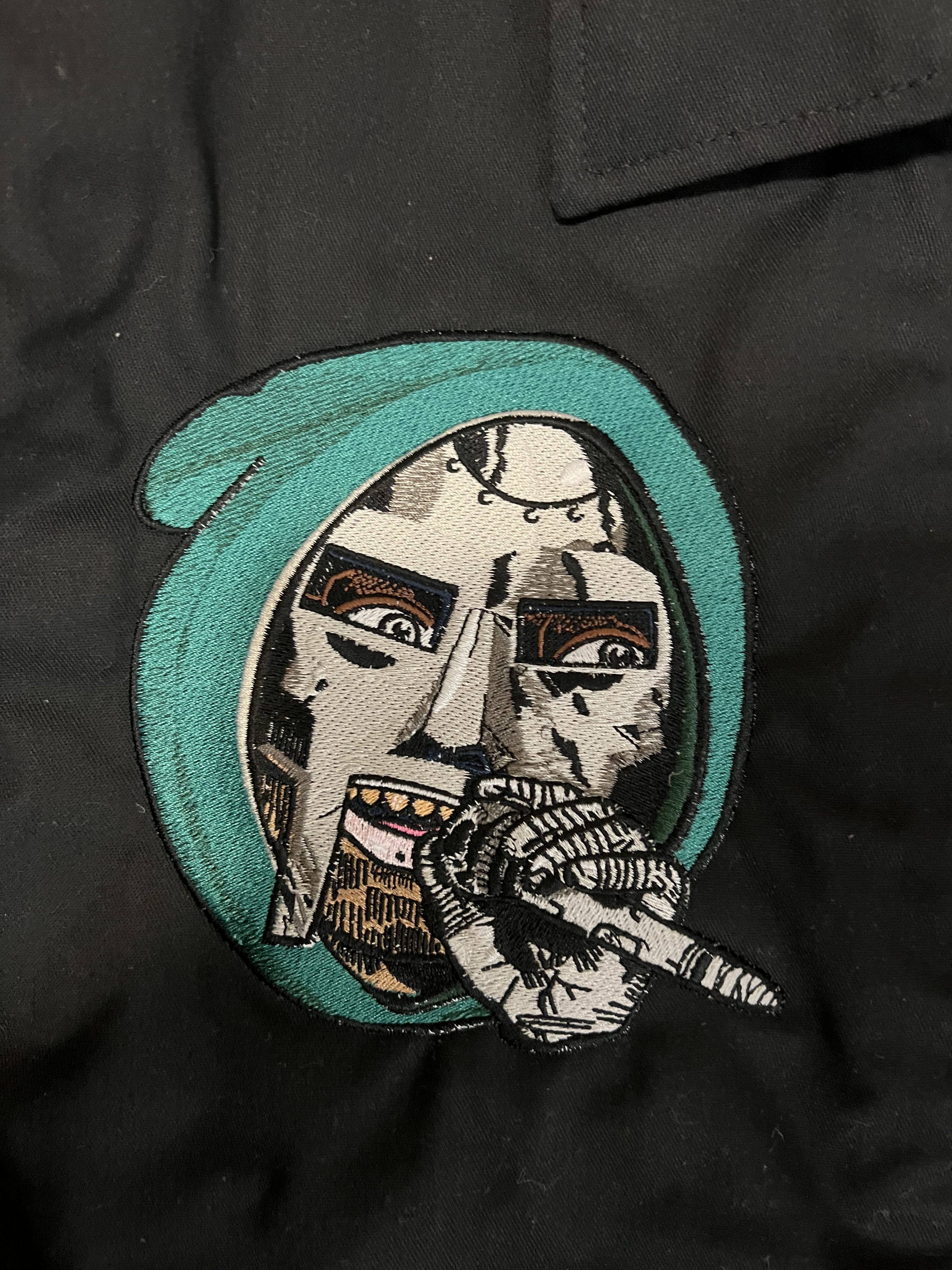 Dickies 💚 MF DOOM Embroidered Doomsday Black Workwear Jacket Size US M / EU 48-50 / 2 - 6 Thumbnail