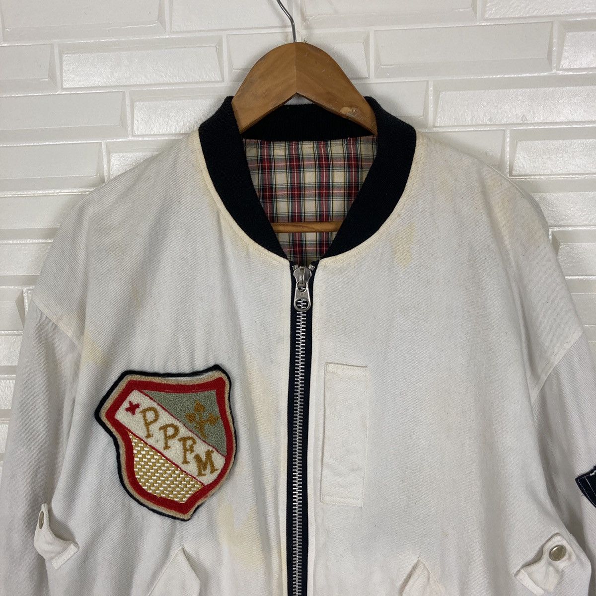 PPFM VTG PPFM Reversible Tartan Bomber Jacket Size US M / EU 48-50 / 2 - 3 Thumbnail