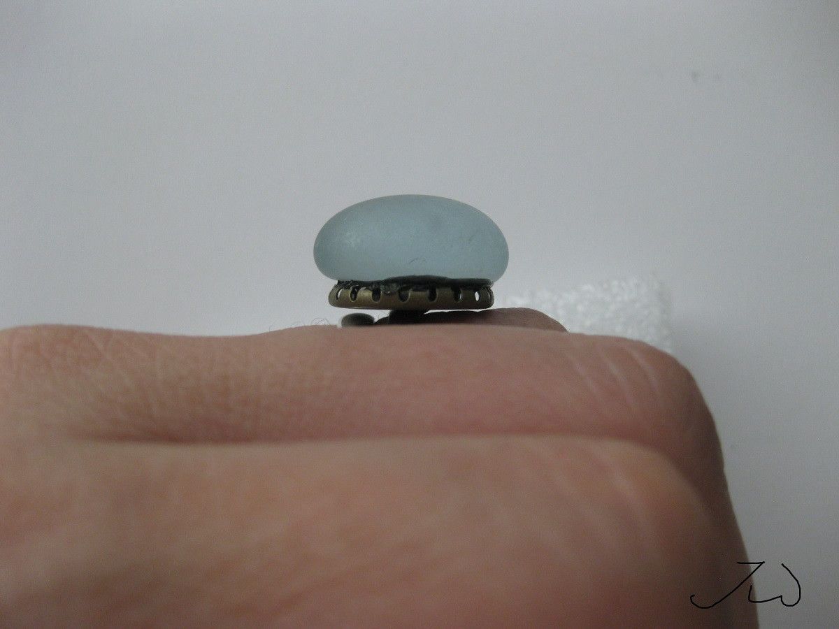 Handmade × Jewelry Moon glass Bronze Ring Size ONE SIZE - 4 Thumbnail