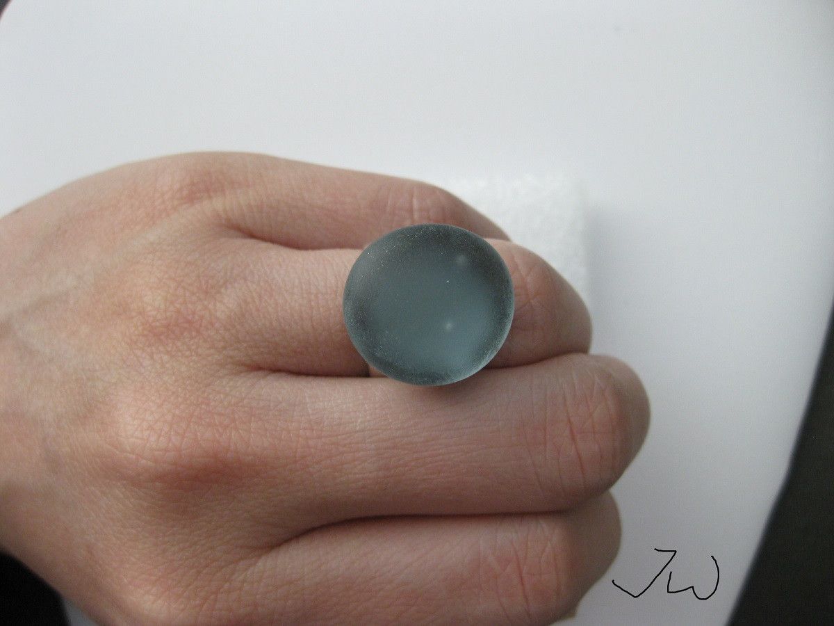Handmade × Jewelry Moon glass Bronze Ring Size ONE SIZE - 3 Thumbnail