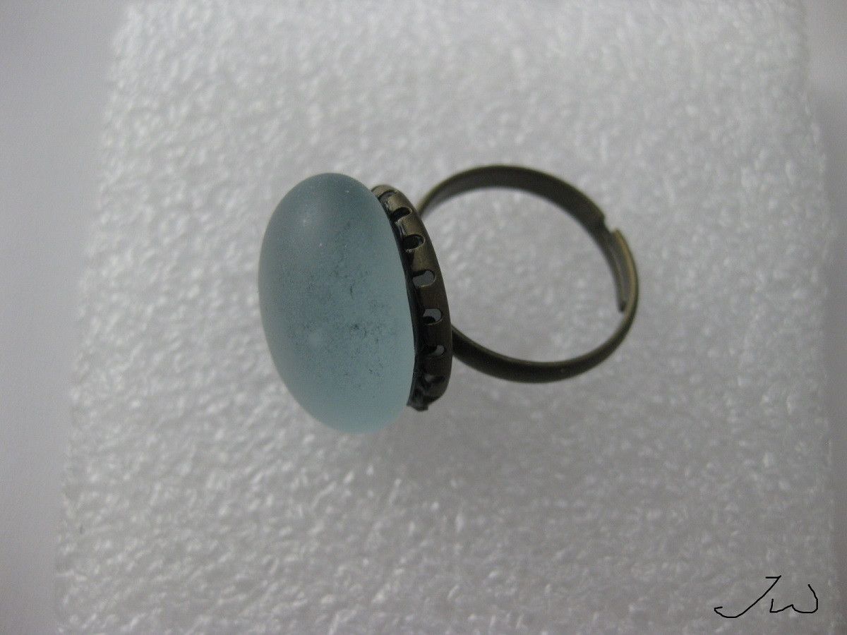 Handmade × Jewelry Moon glass Bronze Ring Size ONE SIZE - 2 Thumbnail
