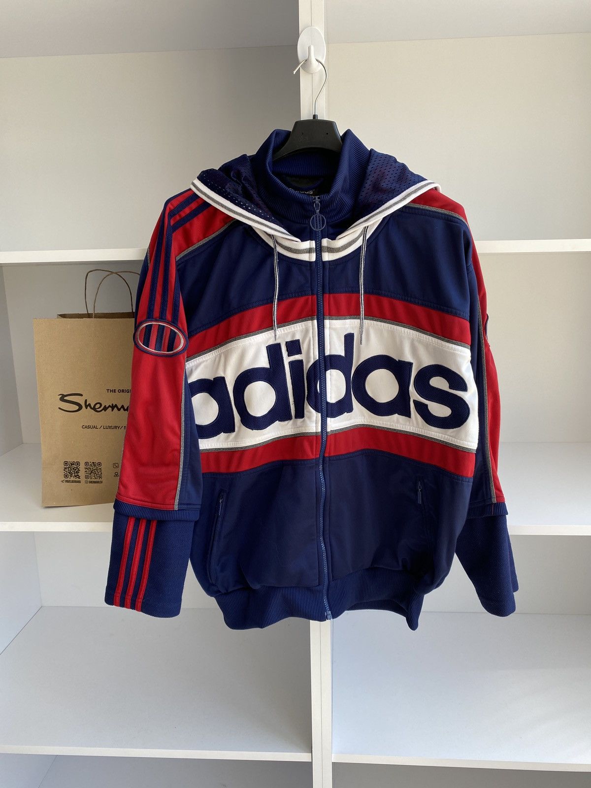 Adidas × Vintage Vintage Adidas Big Logo zip hoodie Size US M / EU 48-50 / 2 - 2 Thumbnail