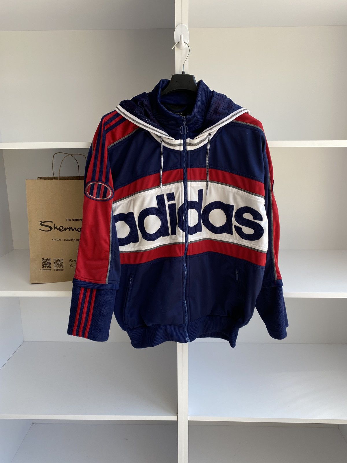 Adidas × Vintage Vintage Adidas Big Logo zip hoodie Size US M / EU 48-50 / 2 - 1 Thumbnail