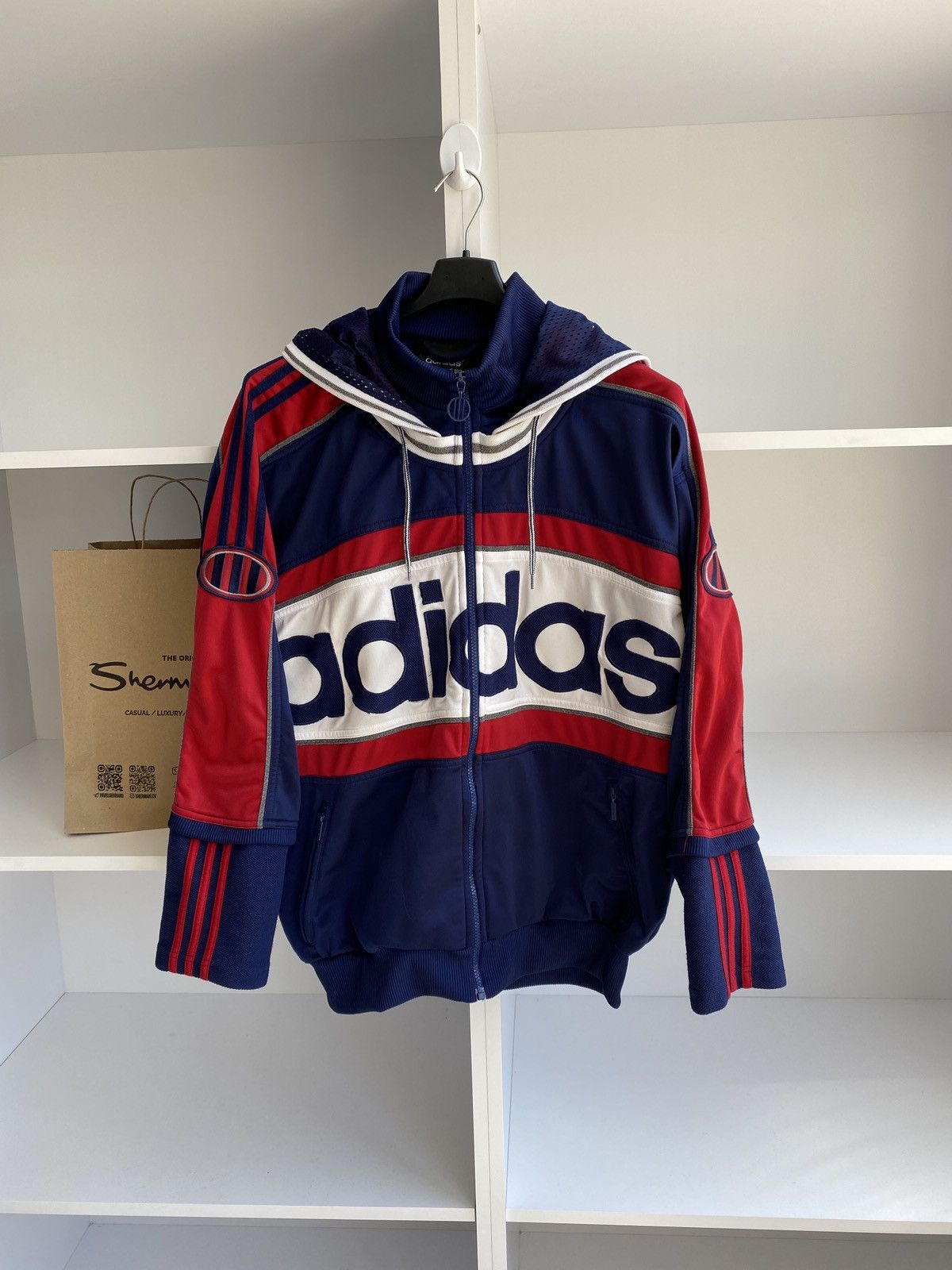 Adidas × Vintage Vintage Adidas Big Logo zip hoodie Size US M / EU 48-50 / 2 - 4 Thumbnail