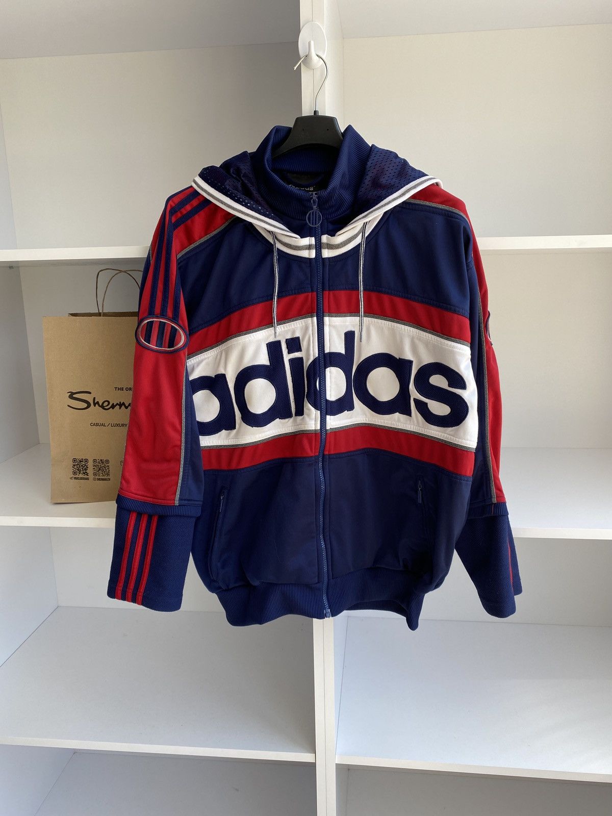 Adidas × Vintage Vintage Adidas Big Logo zip hoodie Size US M / EU 48-50 / 2 - 3 Thumbnail
