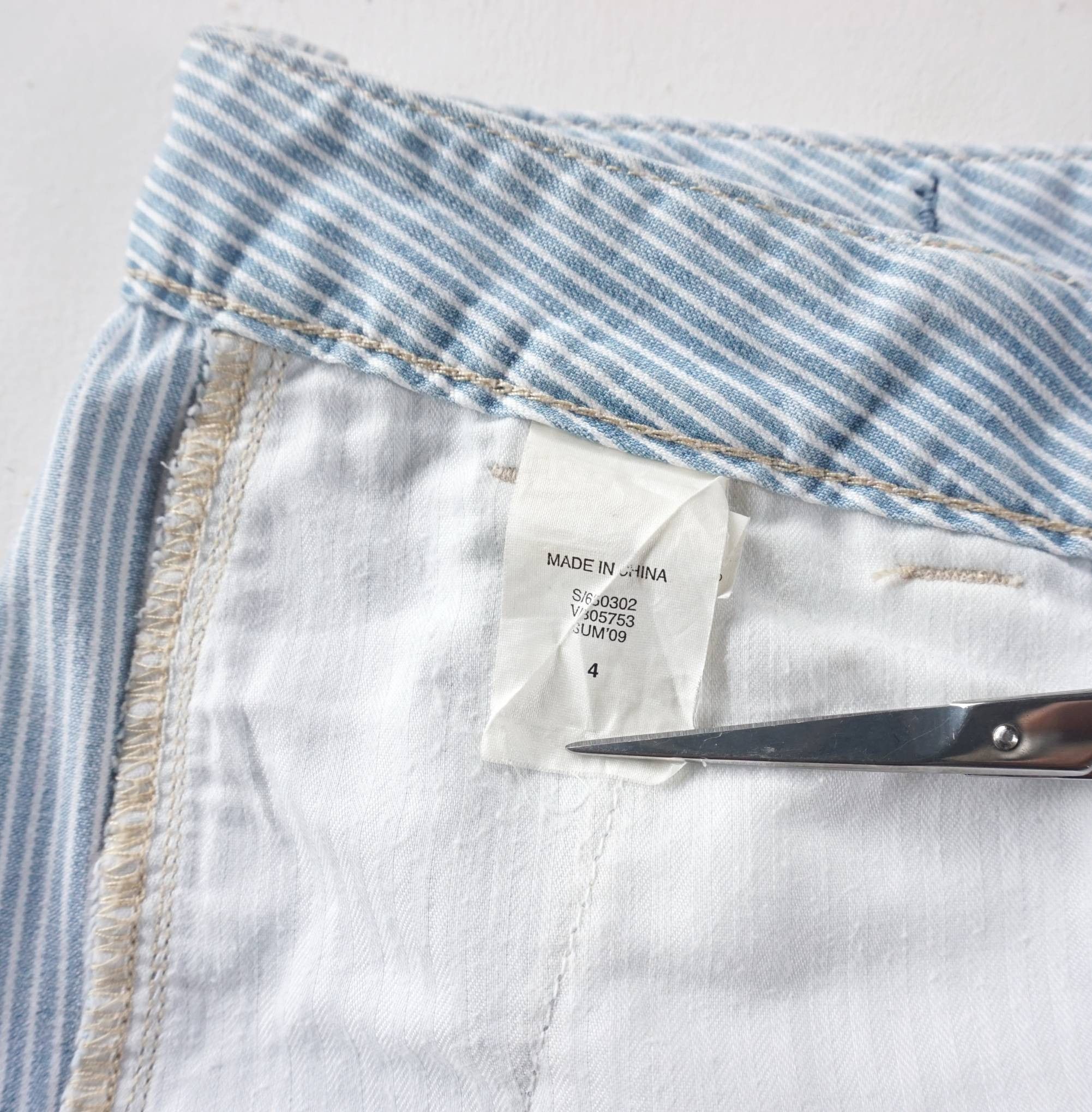 Gap GAP Hickory Striped Cargo Pants Size 27" / US 4 / IT 40 - 10 Thumbnail