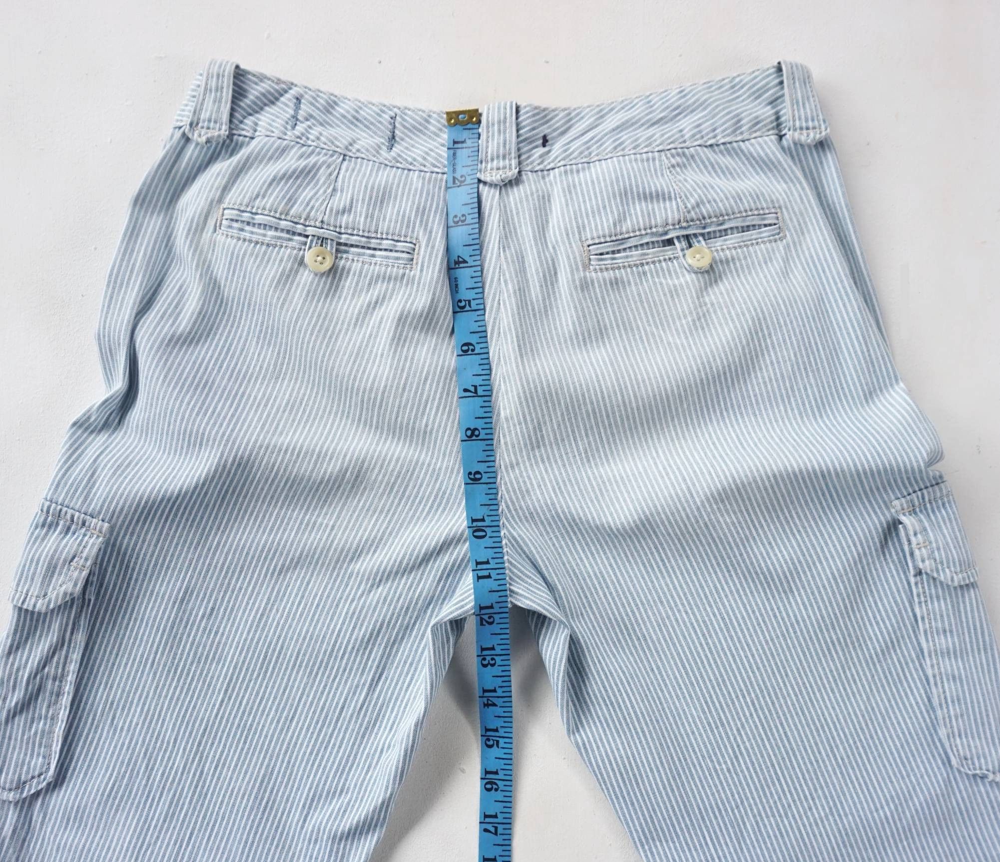 Gap GAP Hickory Striped Cargo Pants Size 27" / US 4 / IT 40 - 13 Thumbnail