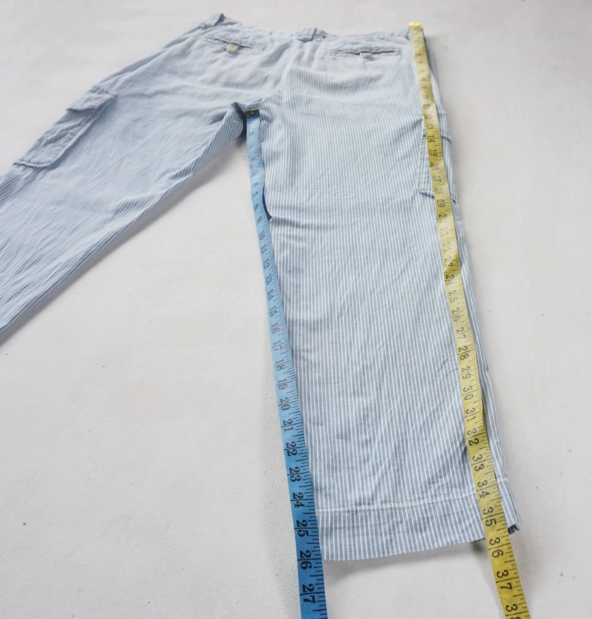 Gap GAP Hickory Striped Cargo Pants Size 27" / US 4 / IT 40 - 15 Thumbnail