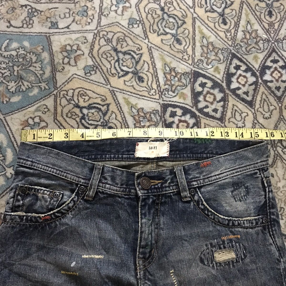 Japanese Brand Japanese Designer A:R Denim Patchwork Jeans Size US 30 / EU 46 - 20 Thumbnail