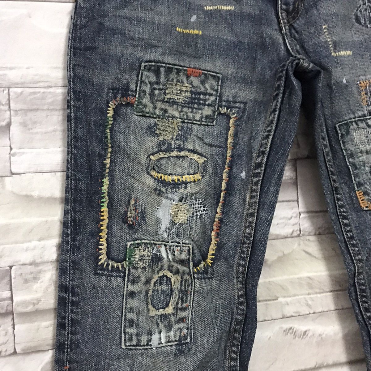 Japanese Brand Japanese Designer A:R Denim Patchwork Jeans Size US 30 / EU 46 - 7 Thumbnail