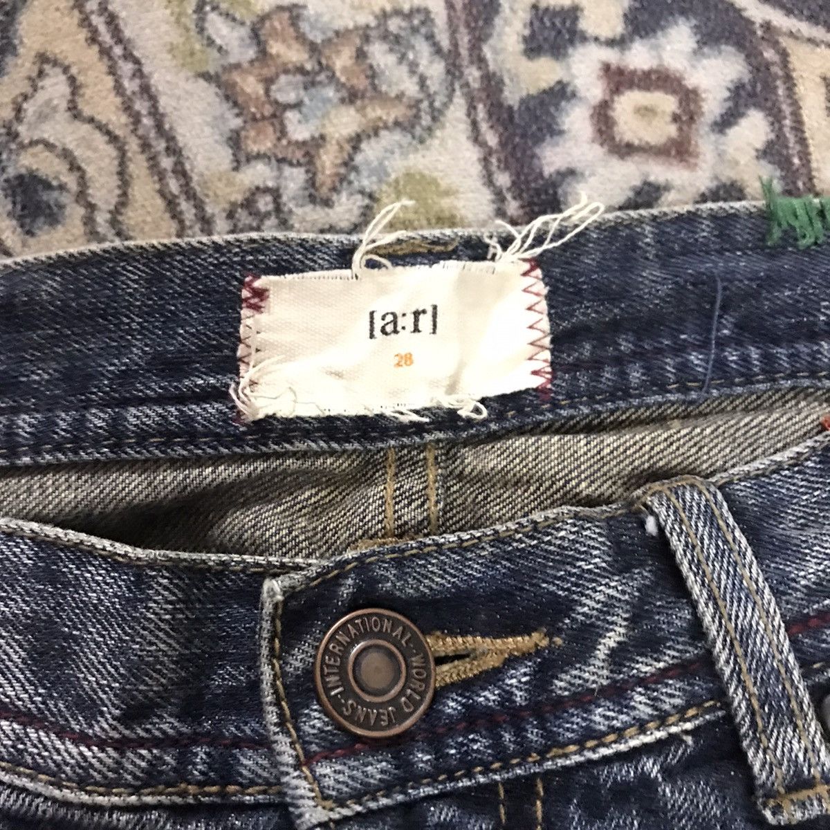 Japanese Brand Japanese Designer A:R Denim Patchwork Jeans Size US 30 / EU 46 - 19 Thumbnail