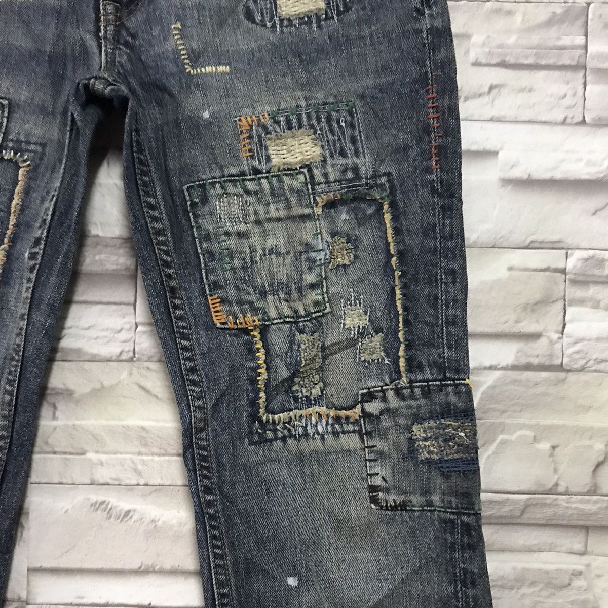 Japanese Brand Japanese Designer A:R Denim Patchwork Jeans Size US 30 / EU 46 - 8 Thumbnail