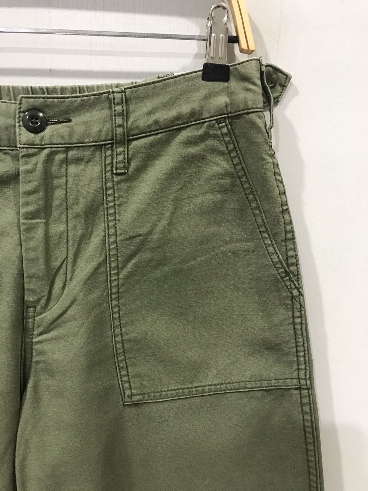 Japanese Brand coen Japan Military US Army OG107 Wide Cropped Baker Pant Size US 29 - 2 Thumbnail