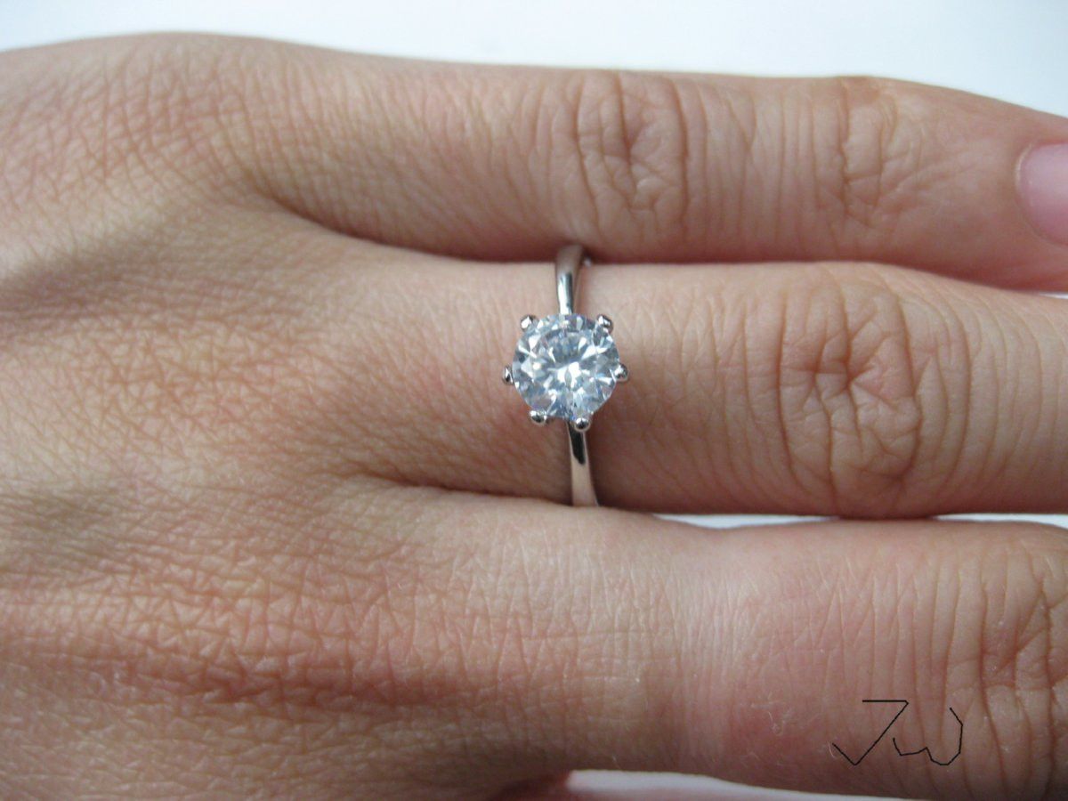 Jewelry Clear CZ Ring - Size 8.5 Size ONE SIZE - 3 Thumbnail