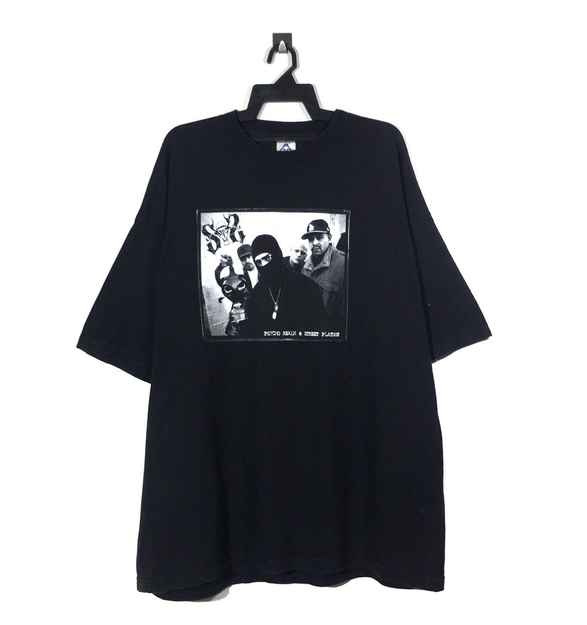 image of Band Tees x Rap Tees Psycho Realm & Street Platoon Hip Hop Shirt 3Xl Size in Black, Men's