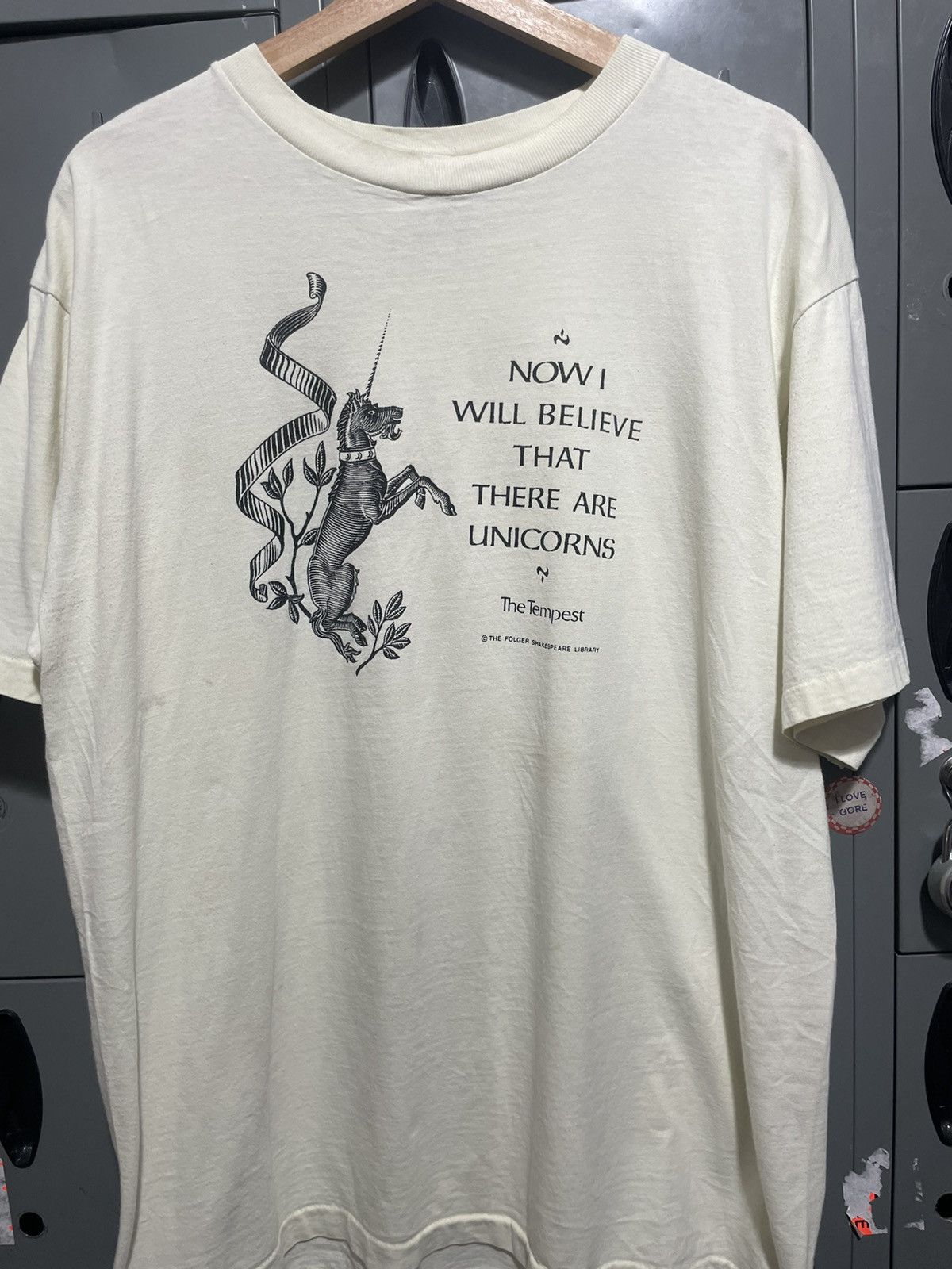 Vintage 90s The Tempest William Shakespeare Play Believe Unicorns Size US XL / EU 56 / 4 - 5 Thumbnail