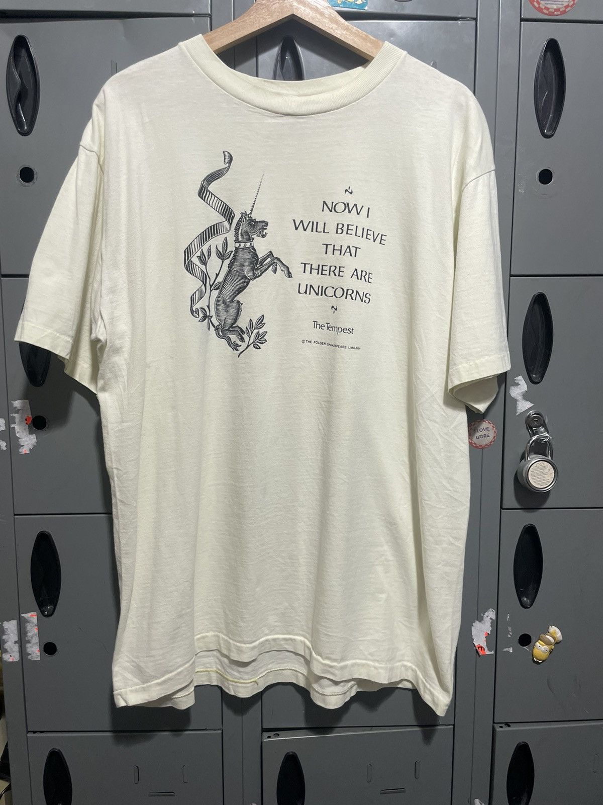 Vintage 90s The Tempest William Shakespeare Play Believe Unicorns Size US XL / EU 56 / 4 - 1 Thumbnail