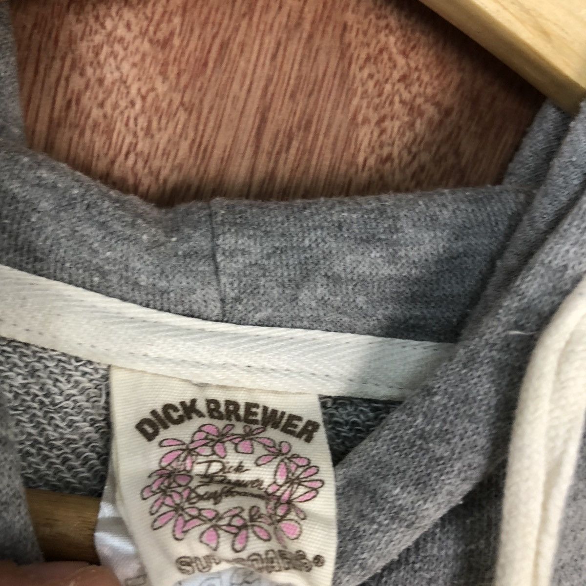 Japanese Brand DL Dick Brewer Grey Hoodies long sweatshirt #2018 Size US S / EU 44-46 / 1 - 14 Thumbnail