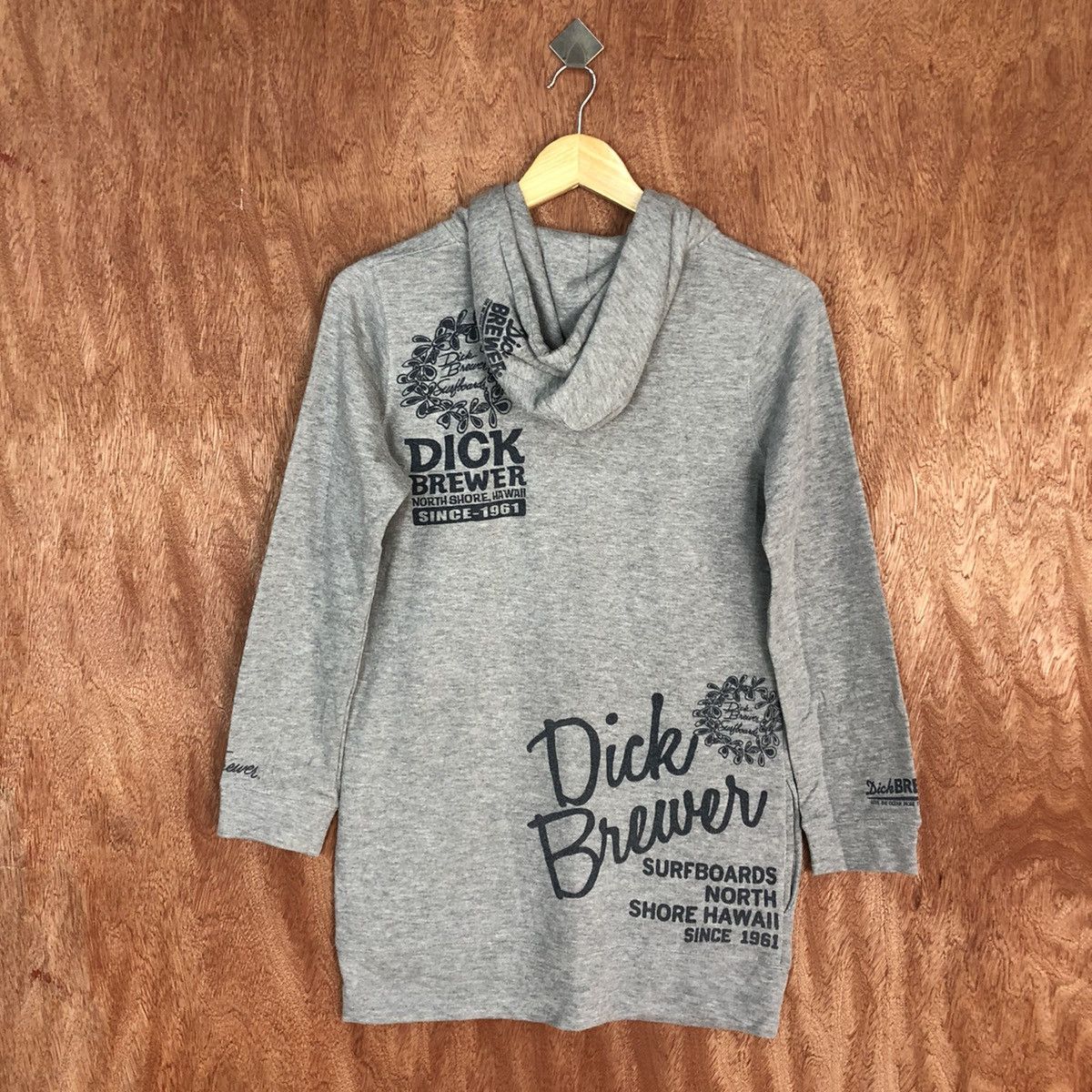 Japanese Brand DL Dick Brewer Grey Hoodies long sweatshirt #2018 Size US S / EU 44-46 / 1 - 18 Thumbnail