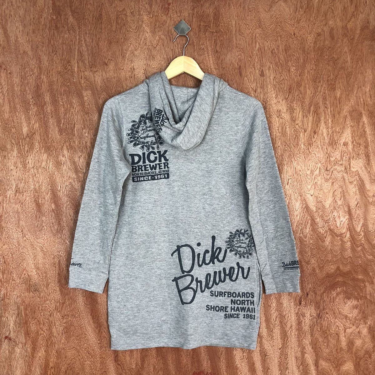Japanese Brand DL Dick Brewer Grey Hoodies long sweatshirt #2018 Size US S / EU 44-46 / 1 - 16 Thumbnail