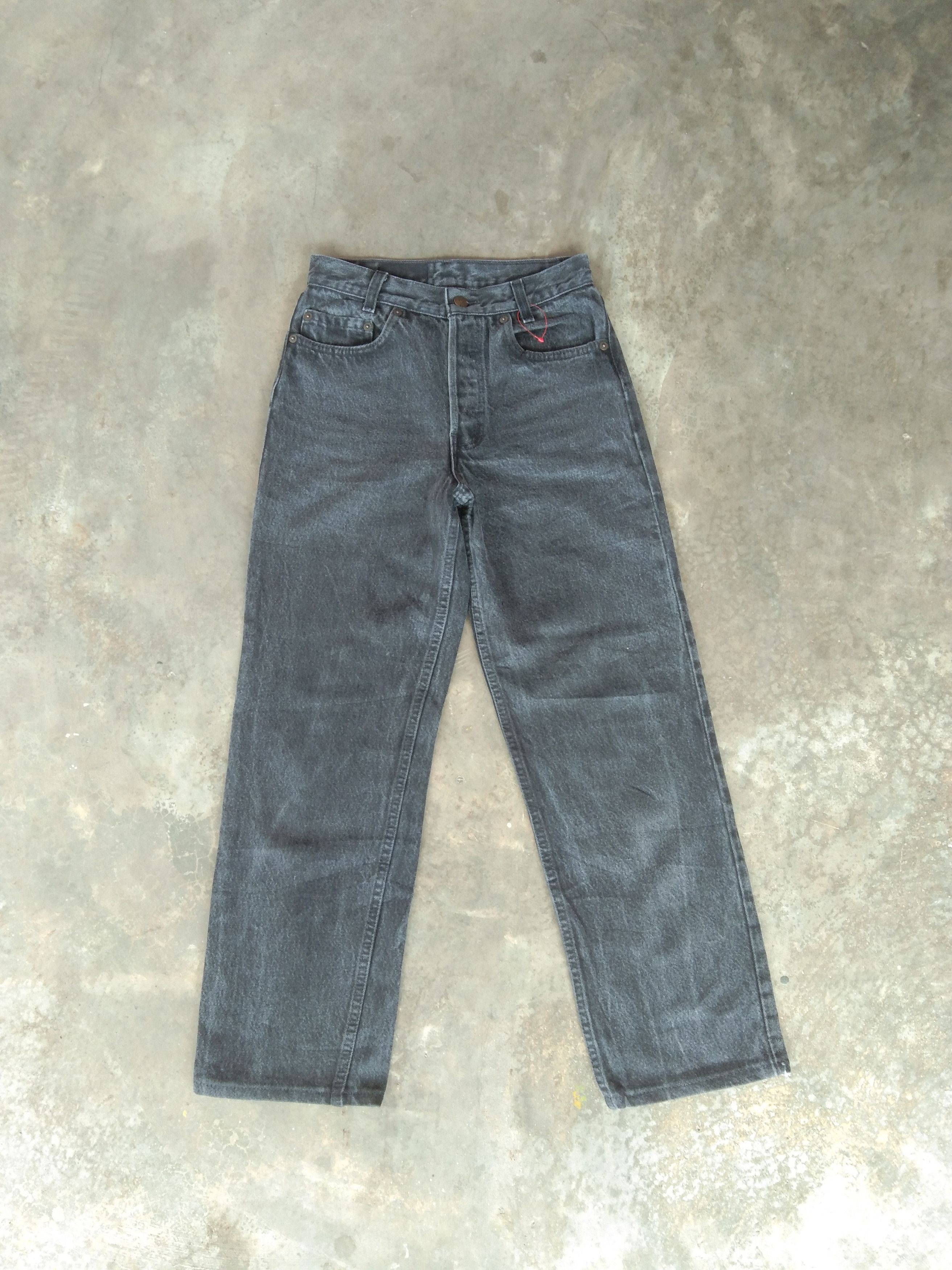 image of 90's Vintage Levis 501 Black Made In Usa Distressed Jeans, Men's (Size 26)