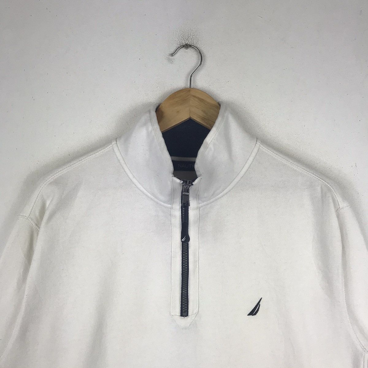 Nautica Nautica Small Logo Minimalist Half Zipper Sweatshirt Size US L / EU 52-54 / 3 - 4 Thumbnail