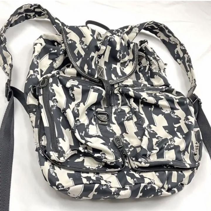 Issey Miyake Rare Men In suit Camouflage Printed Backpack Size ONE SIZE - 1 Thumbnail